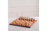 Tablero de ajedrez de madera maciza (58x58cm) - secoya/haya (campo de 58 mm)